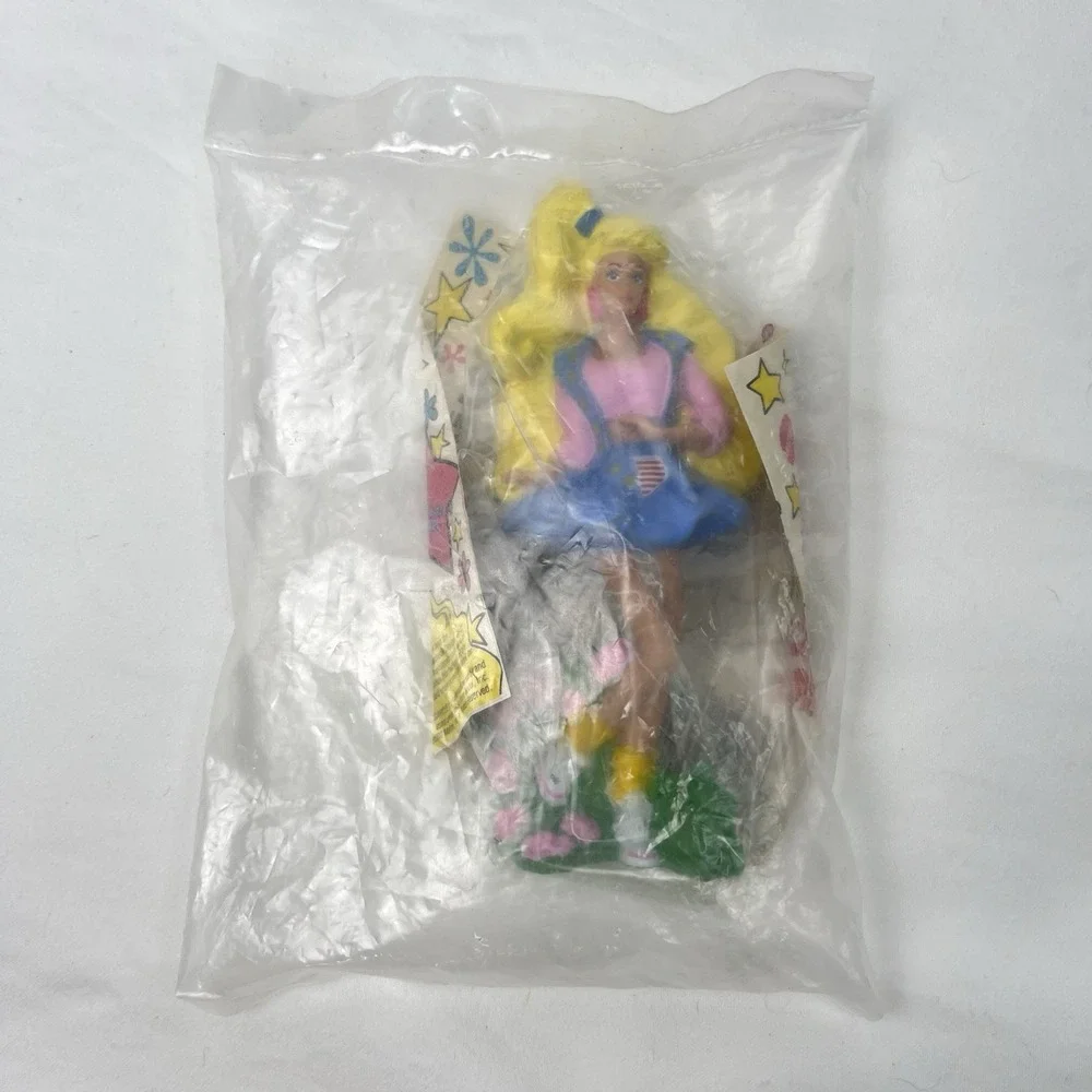 1990 All American Barbie Figurine McDonalds Happy Meal Toy #1 Sealed in Bag‎ New